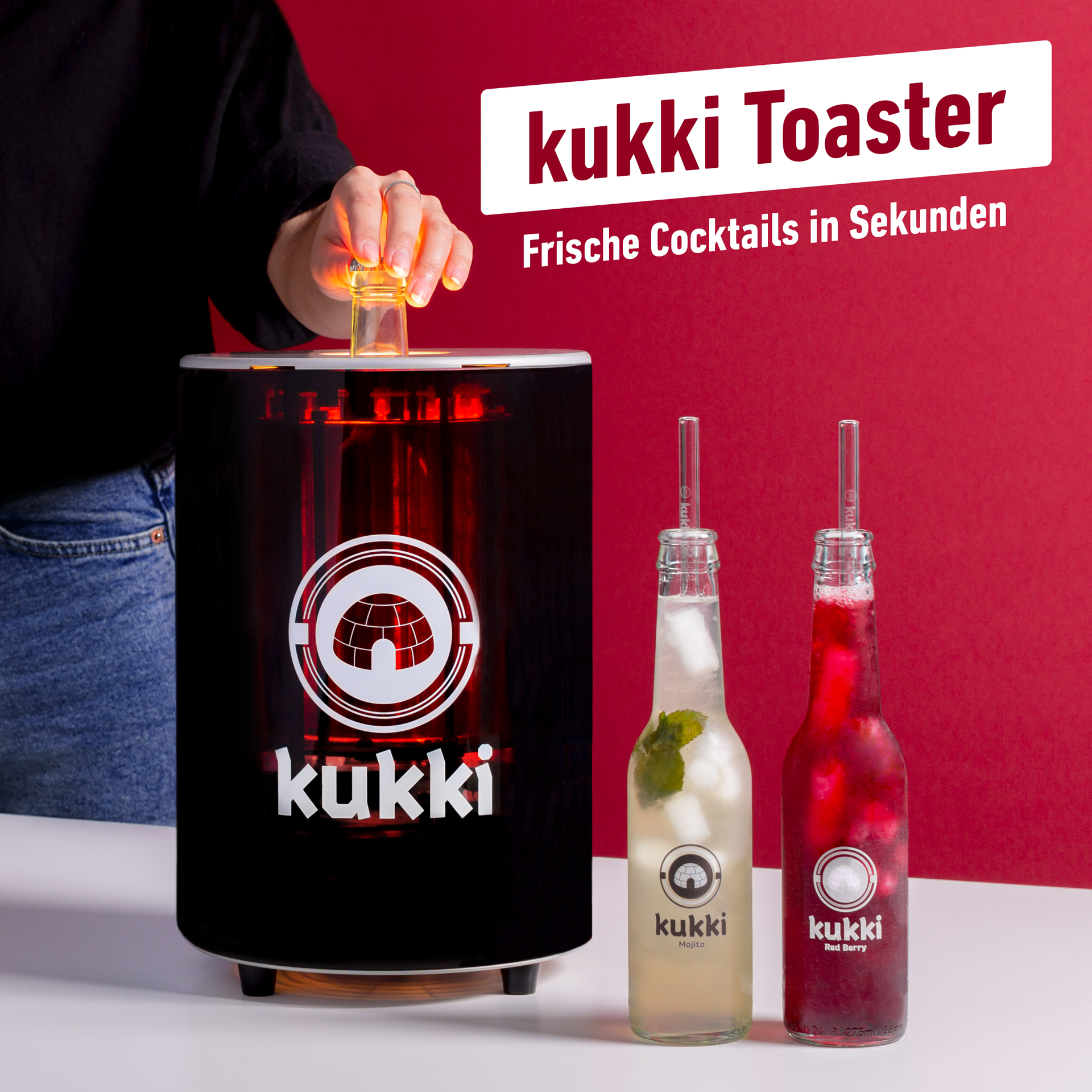 kukki_Cocktail_Toaster_Colored_Background_red_lit_up_V5